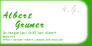 albert gruner business card